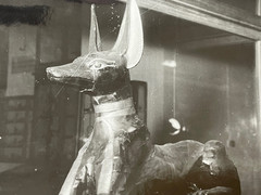 Original Signed Vintage Photo 1950s Egypt Statue Egyptology Art Print