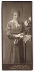 Photography Adolf Winkler, Görlitz, Berlinerstr. 12, young lady with bow straps