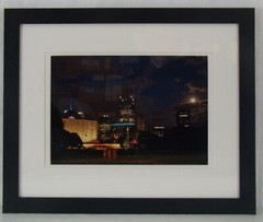 Pittsburgh Moonrise and Ghosts Matted and Framed Photographic Print 18″ x 24″
