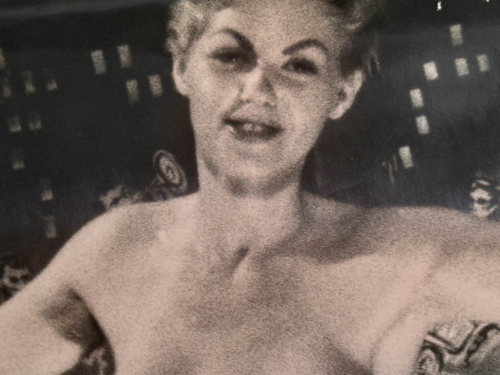 Vintage Burlesque Stripper Photo Topless Nightclub Promo Burly-Q