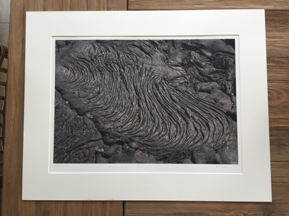 BRUCE BLUM SIGNED B&W Photo Print (19″X 24 «)-«Pokeohoe Lava 49 «