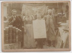 Vintage Group Photo Club Market Stall 1893/94 Cabinet Photo Original