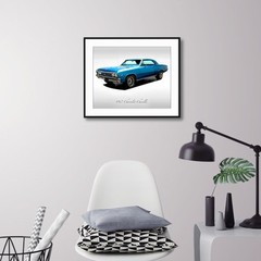 Classic Cars – 1967 Chevrolet Chevelle Marina Blue – Print