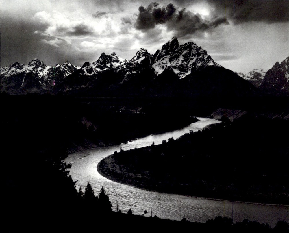 1972 1942 Ansel Adams The Grand Tetons Snake River Wyoming Art Photo
