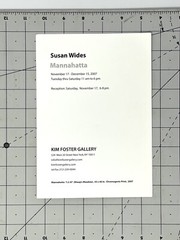Susan Wides (b. 1955) Art Show Announcement Card 2007 – Manahatta