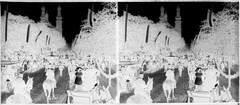 STEREO GLASS NEGATIVE, MAINZ am RHEIN, French flags, classic cars, uniforms, rar