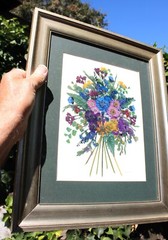 Original Fine Art Photography Still Life Flowers signed «Susan» Matted & Framed