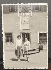 Photo portrait women Seeboden Austria sundial view Carinthia model rock