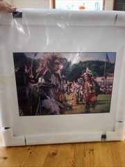 Brenda Mitten “Warrior waltz” Framed Photo 24×24 Native American Art Pow Wow