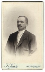 Photograph J. Krink, Kr. Vinohrady, Palackeho ti. 25, Young Man in Black