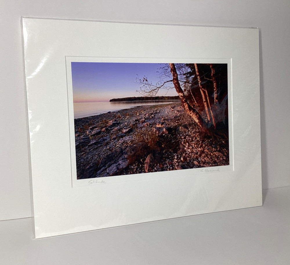Fine Art Photograph Solitude Door County Peninsula WI Shoreline Signed & Matted