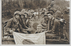 US Marines with Captured Japanese Flag New Guinea 4×6 Re-Print #1002