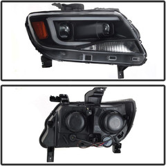 – for 2015-2022 Chevy Colorado Black LED Tube DRL Dual Projector Headlights Head
