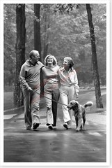 Gerald Ford Walking With Susan Betty And Dog Liberty 8×12 Silver Halide Photo