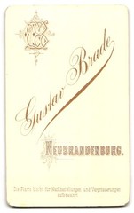 Photograph Gustav Brade, Neubrandenburg, elegant pretty woman with bun and hoc