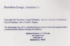 Dorothea Lange (1895–1965) Vintage Gelatin Silver Print – Ex Oakland Museum