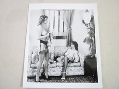 VINTAGE SAM HASKINS 2 FEMALE NUDE GELATIN LARGE PHOTOGRAPH ART SIGNED