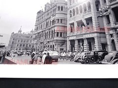 40’s Large HONG KONG STAR FERRY TERMINAL WATERFRONT ROAD Old Vintage Photo 香港老照片