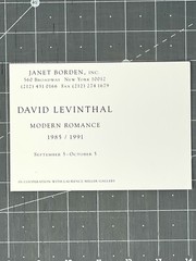 David Levinthal – Modern Romance 1991 Announcement Card – Photography NYC Art