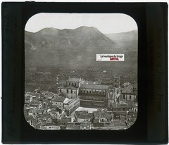 Monreale, Sicily, Italy, Photo Glass Plate, Black & White, Positive 8.5×10 Cm