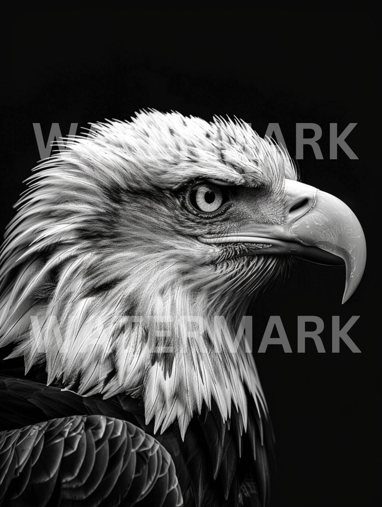Digital Photo Image Black and White Eagle Picture Art Wallpaper Photograph
