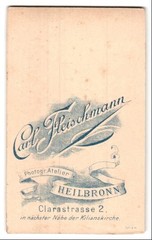 Photograph Fleischmann, Heilbronn, Clarastraße 2, petite young lady in dark