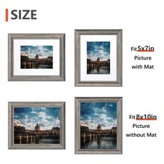 YOUNG POONG 8×10 Picture Frame，Display Pictures 5×7 with Mat or 8×10 With