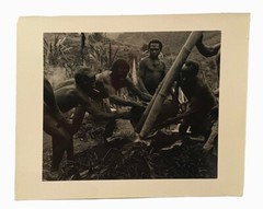 VINTAGE INDIGENOUS FIGURE PORTRAIT STUDY BLACK AND WHITE PHOTOGRAPH