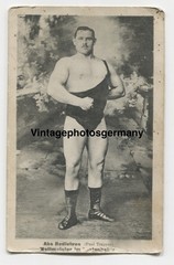 Z6899 Postcard 1915 Paul Bustard Muscles Strong Bodybuilding Strongest Man in the World