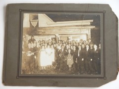 Vtg 1920s 30s B&W Sepia Photograph Family Portrait Banjo Accordion Utica NY Band