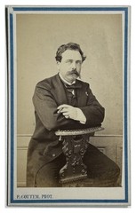 L’homme au ciga By Paul Coutem Vichy C1860 Photo Cdv Vintage Albumine Tirage