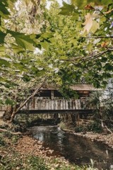 Digital Image Picture Photo Pic Wallpaper Background Wooden Bridge river Stream