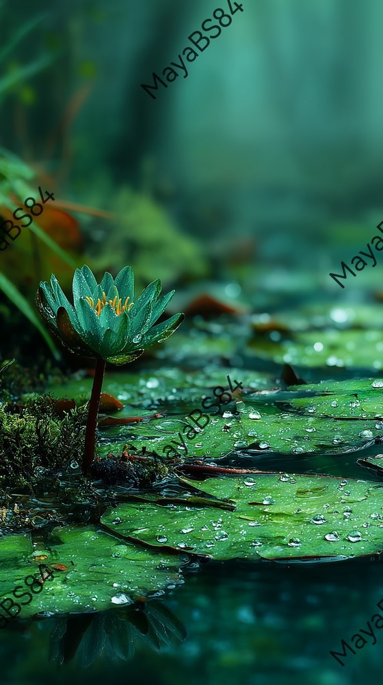 8 Green Swamp – Digital Image Picture Phone Background AI Art, 8 images
