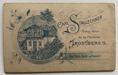 Photograph C. Stallechner, Trostberg, b.d. Parish Church, View Traunstein CDV
