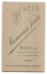 Photograph Hermann Tietz, Berlin-SW, Leipziger Str. 46-49, Elegant Gentleman with Z