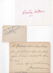 Rare Lot Of 3 Autographs Dorothy MCGUIRE Germaine DERMOZ Etchika CHOUREAU