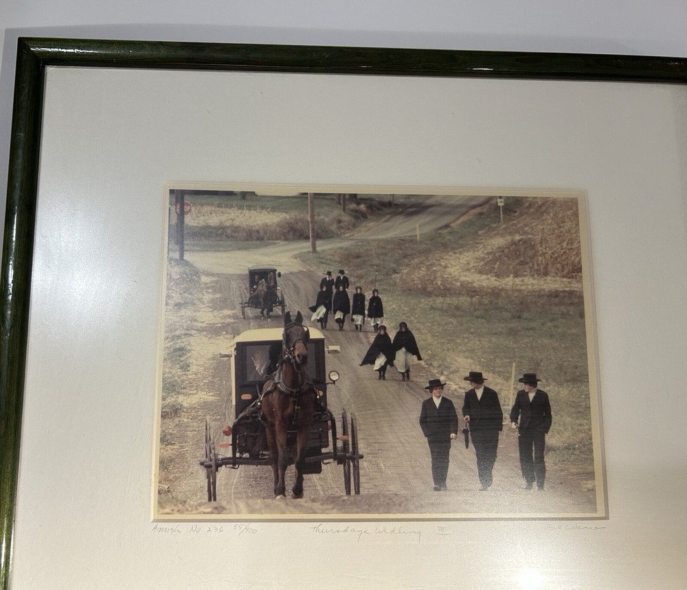 Bill Coleman Signed & Framed Vintage Amish Photograph No. 236