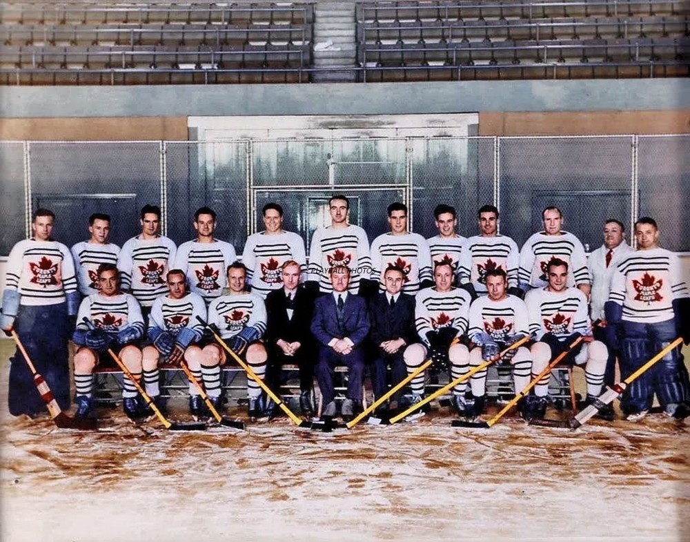 1933-34-maple-leafs-color 8×10 Colorized Print-FREE SHIPPING