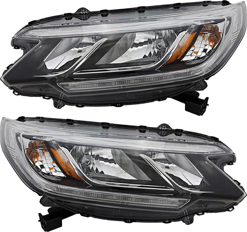 Compatible with Honda CRV EX/EX-L Headlights Lamps Set 2015 2016 Halogen Driver