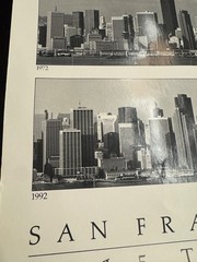 1915 To 1992 Photolithography Of San Francisco Framed