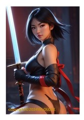 Beautiful Sensual Asian Girl Anime A on Quality semi-gloss Photo Paper 8.5″x11″