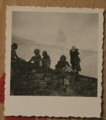 Photo 1950 woman women double exposed wall A10
