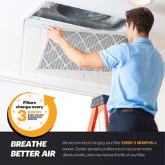 BNX TruFilter 20x20x1 Air Filter MERV 11 (6-Pack) – MADE IN USA – Allergen De…