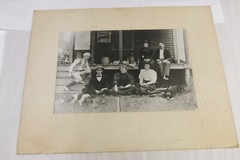 Men Women Dogs House Porch 6.5×9.5″ B&W Photo Print Hats Fashion by Uphen LI NY