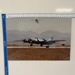 WW2 Era B-17 Plane Art Photograph Artist Signed Gordon Balla 1992 11.5×8.5″