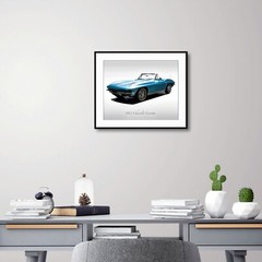 Classic Cars – 1963 Chevrolet Corvette – Silver Blue – Muscle Car