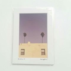 Matted Photo Print Berkeley CA Purple Sky Modern Photography Home Decor Indie