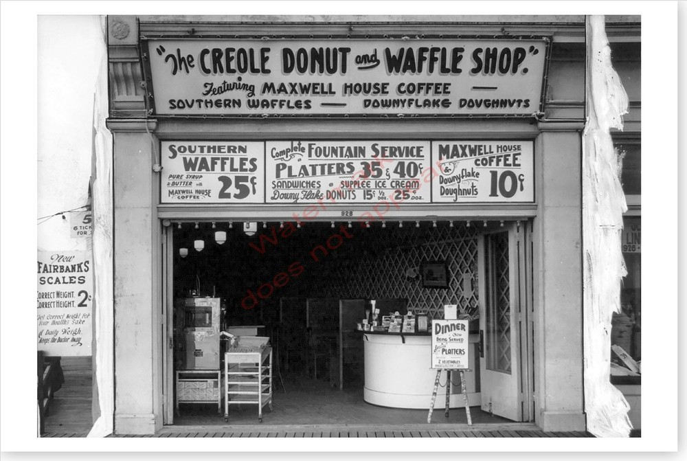 Creole Donut And Waffle Shop Ocean City Retro Americana Silver Halide Photograph