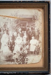 Antique Albumen Photograph of 19th Century Wedding with Band & Provenance