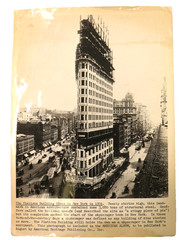 1901 Construction of the Flatiron Building in New York City Photo Not Reprint